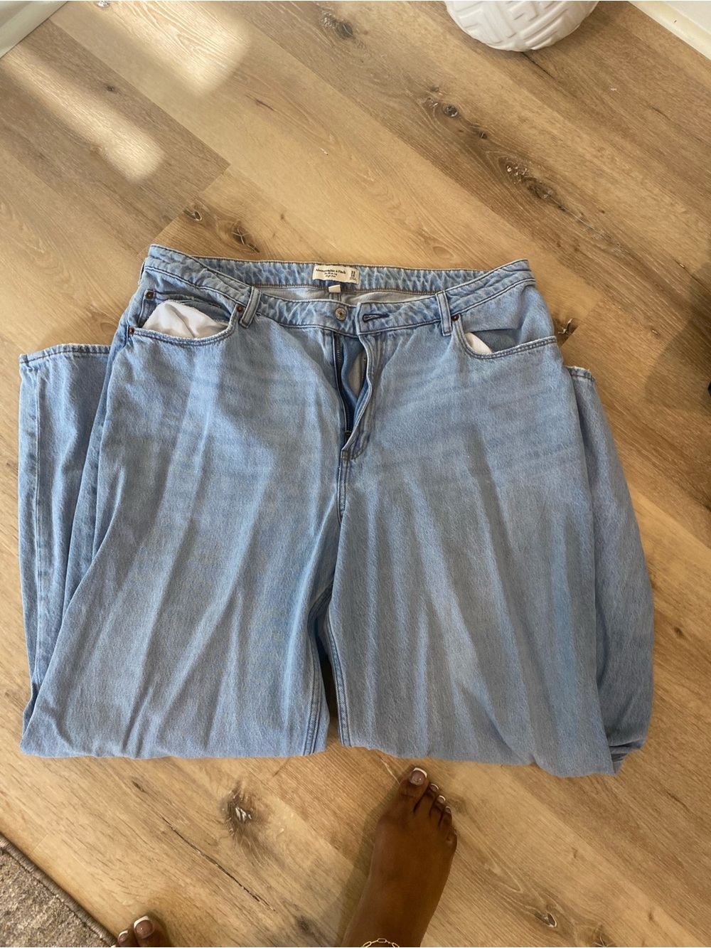 Abercrombie & Fitch Light Blue Wide Leg Jeans